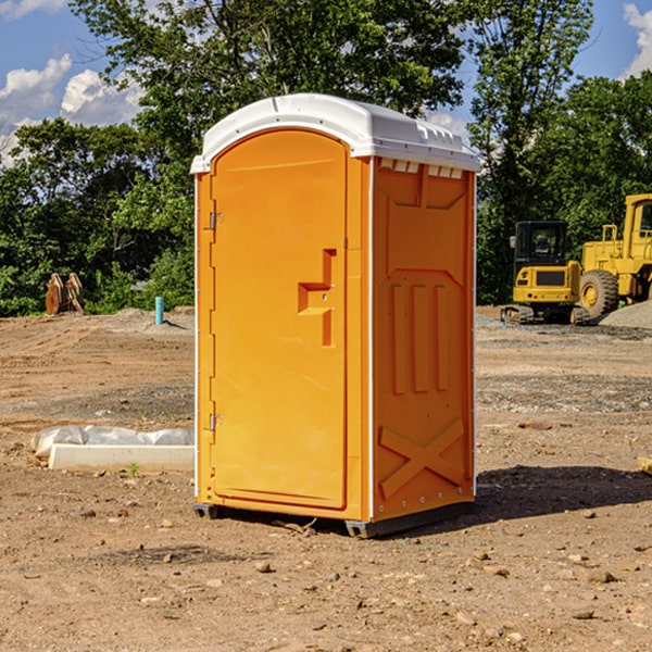 how often are the porta potties cleaned and serviced during a rental period in Moraine